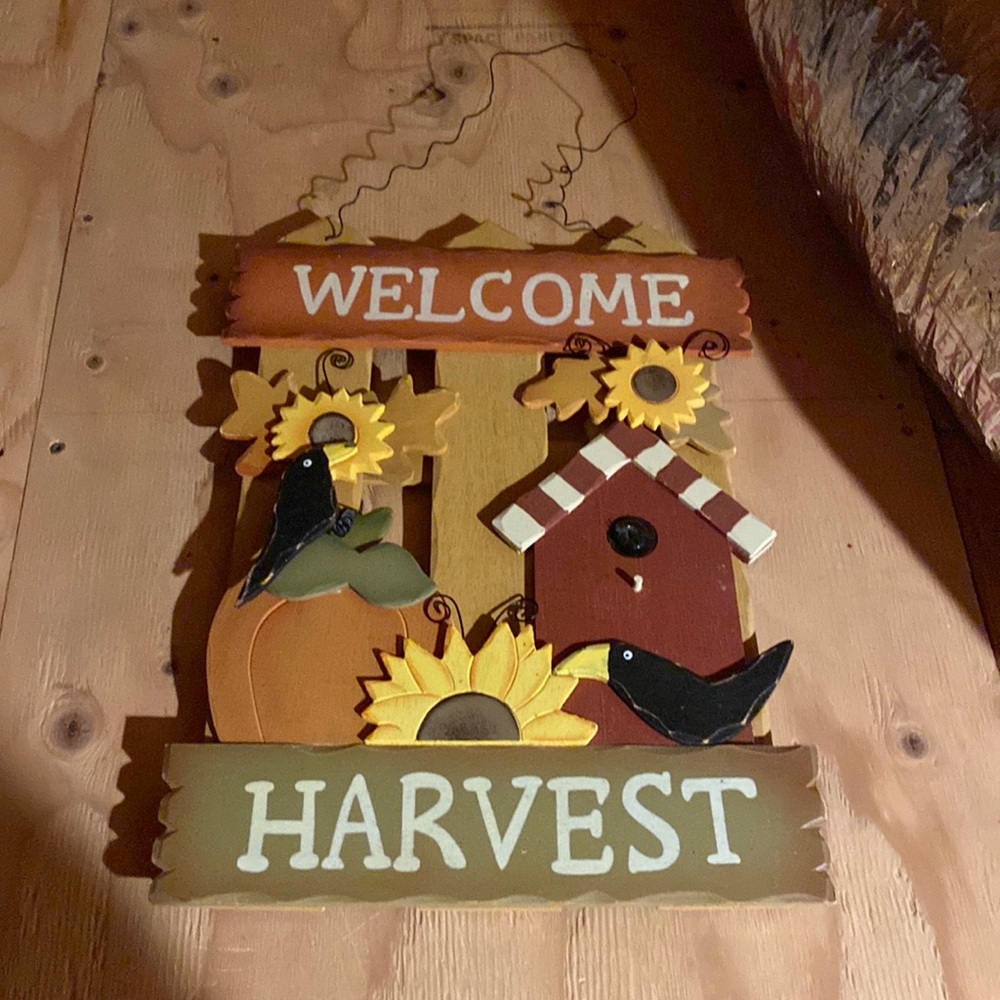 WELCOME Harvest sign